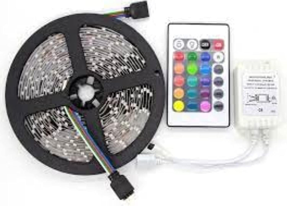 LED Strip light RGB 5050 5m 300 led Waterproof with Remote 44K Control and power adapter