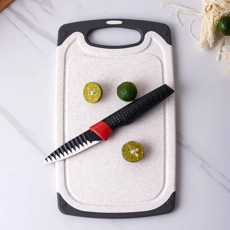 Generic Granite-Style Cutting Board with Silicone Sides, Scratch and Slip Resistant, for Vegetables, Fruits and Meat, 28x43 cm, .sa