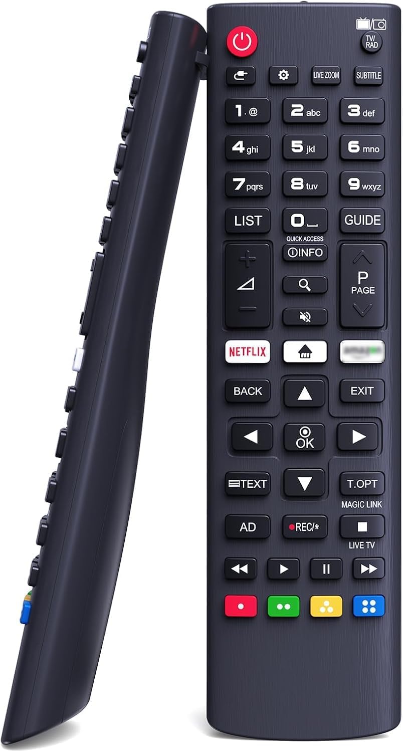 QUEST Universal Remote Control for LG Smart TV – OLED LCD LED 3D 4K – Netflix & Amazon Shortcut Buttons