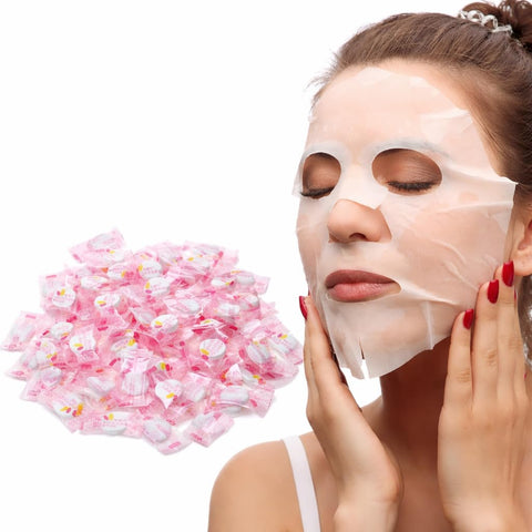 ZOZY Facial Mask Sheets White Compressed Pack of 100 – Non-Woven DIY Face Mask Paper for Skin Care, Lightweight Portable Design for Home and Salon Use