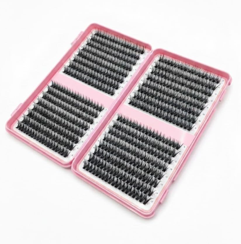 LAHES 640PCS - Extensions Individual Lash Volume 6D mink - FREE EYELASHES - Natural Eyelashes (40 MM TO 100 MM-MIX)-ONE BY ONE-MIX -4 shape