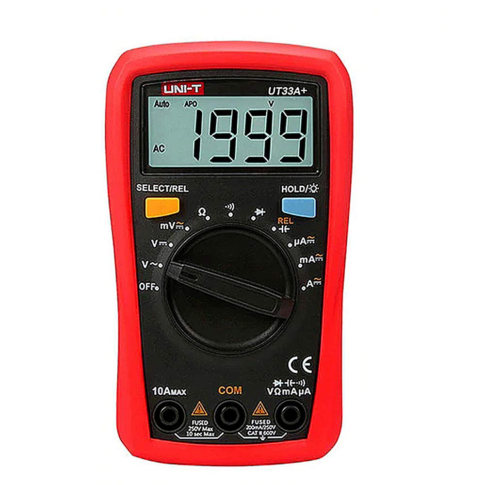 Ecvv Uni-T Ut33A+ Auto Range Digital Multimeter Lcd Ac Dc +2Mf Capacitance Ncv Voltage Current Resistance Measure Tester