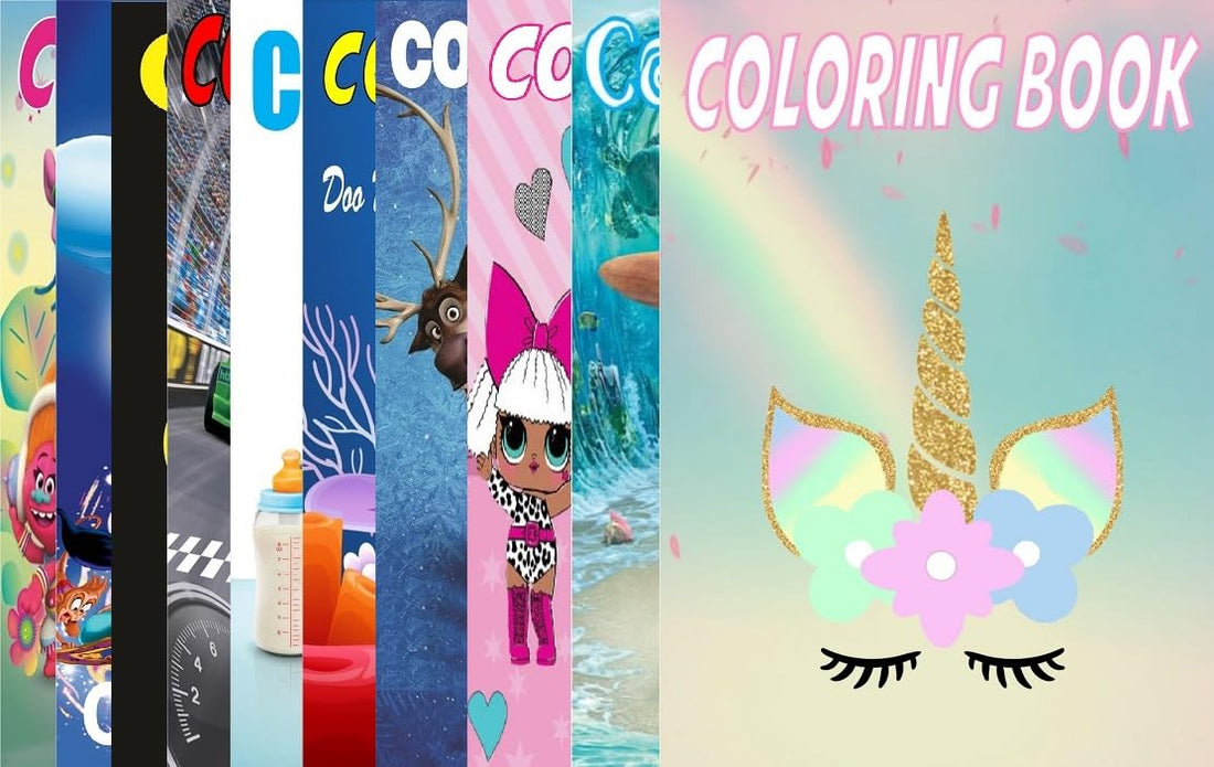 Mixed wholesale Small Coloring Books for Boys and Girls Birthday Party Supplies Gifts -10 Pcs activity Books