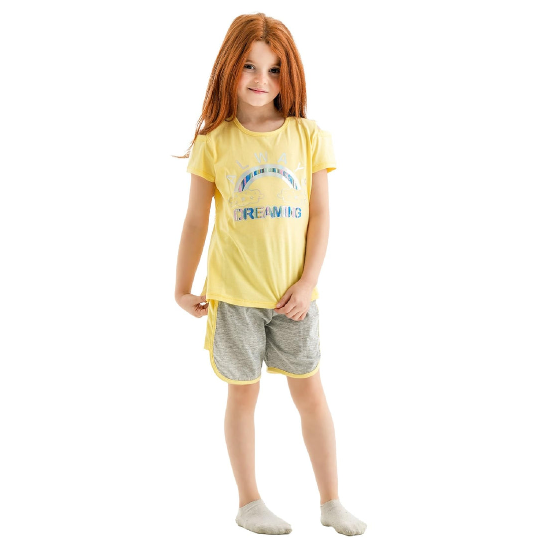 Girls Set Of 2 Pieces Half Sleeves T-Shirt&Short Printed Always Dreaming Baby & Toddler Sleepers (pack of 1)
