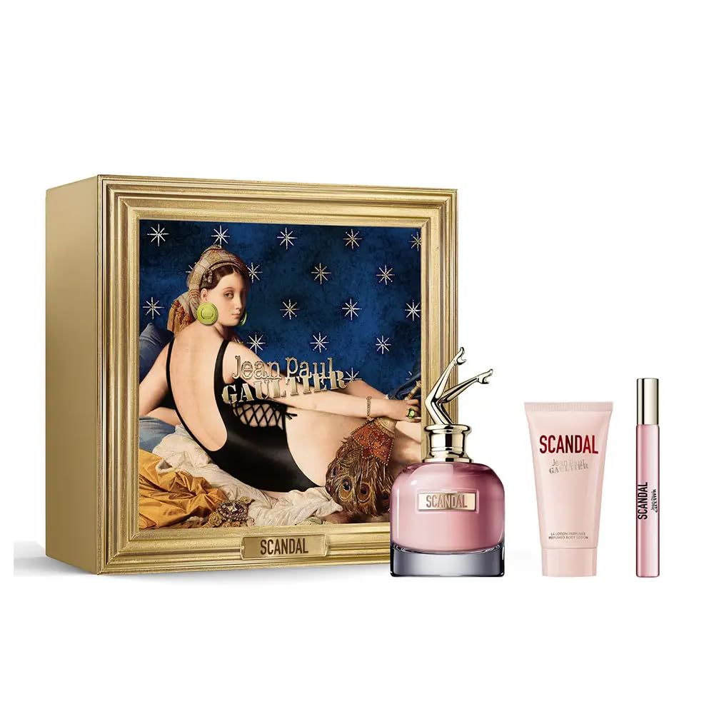 Jean Paul Gaultier Scandal Eau de Parfum 80ml Gift Set 2024 (Contains 80ml EDP, 75ml Body Lotion and 10ml Travel Spray)