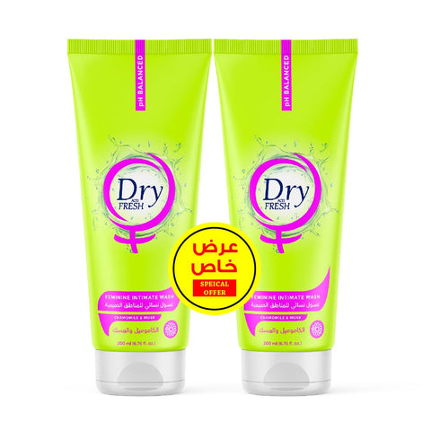 Dry Fresh Intimate Wash Gel - Chamomile and Musk - 200 ml, 2 packs, special offer