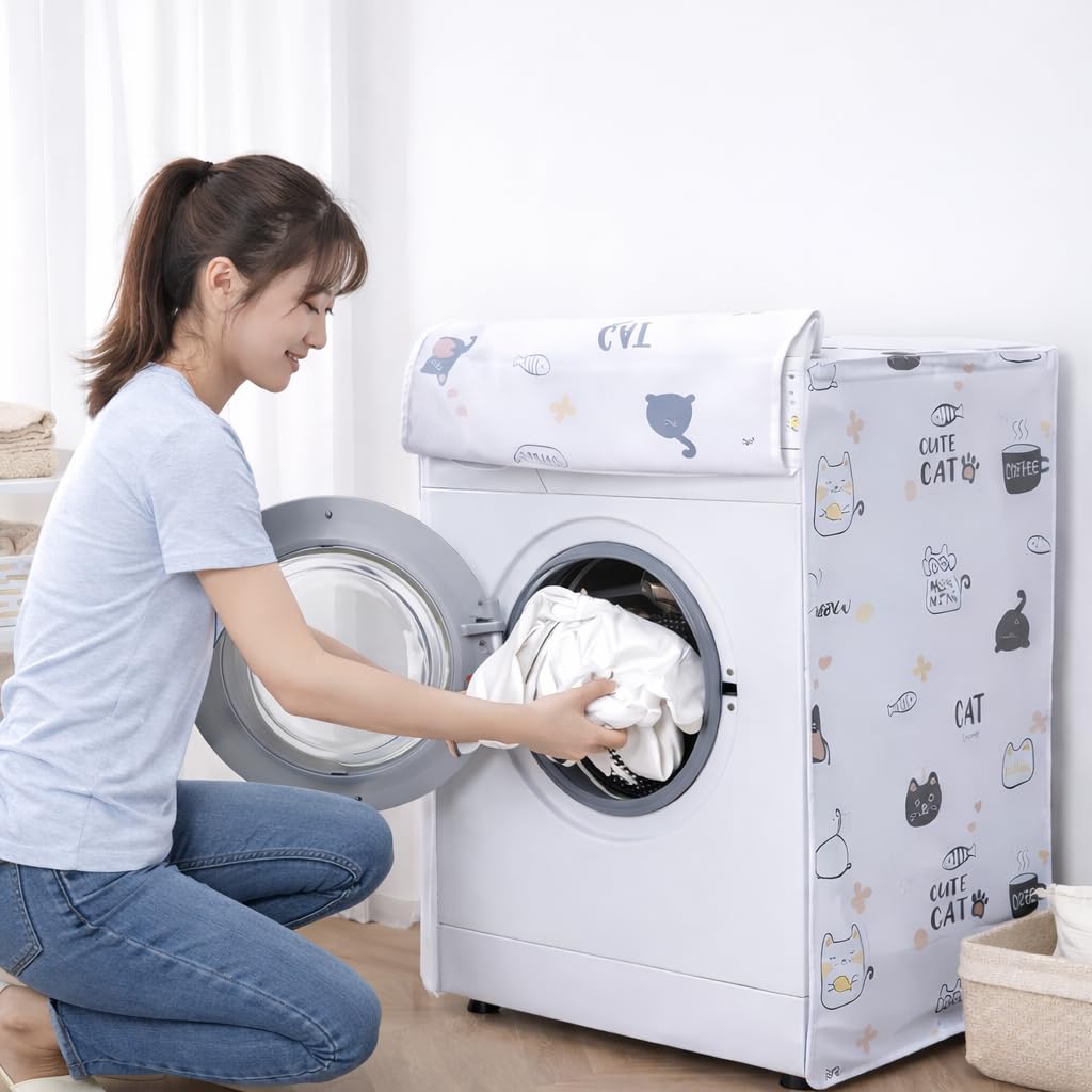 OVA Front Load Washing Machine Cover – Waterproof and Dustproof, Fits Most Washers and Dryers, Multicolor