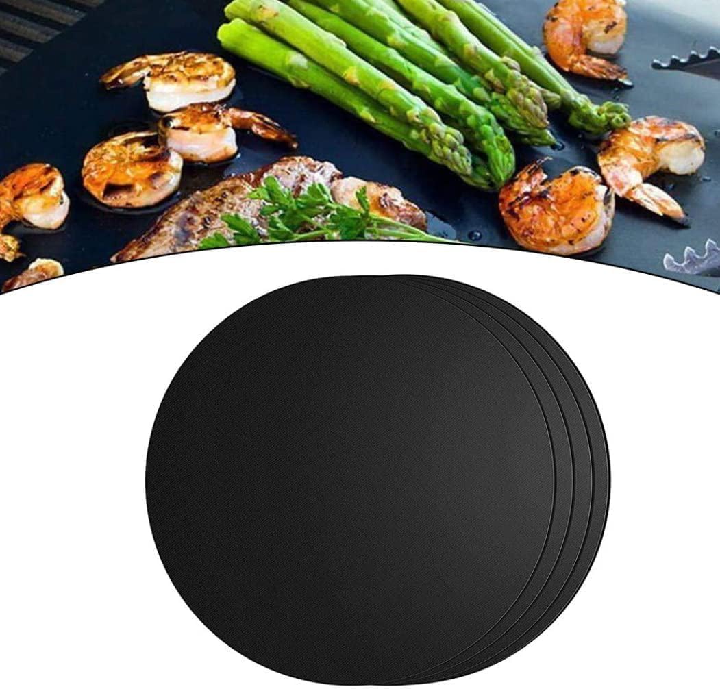 "Reusable Non-Stick Teflon Grill Mats – Versatile for Grilling, Baking, Electric Grill or Oven – Perfect Solution for Healthy and Clean Grilling - FASHION.HOME is the Ultimate Supplier!" (Black, 2pec)