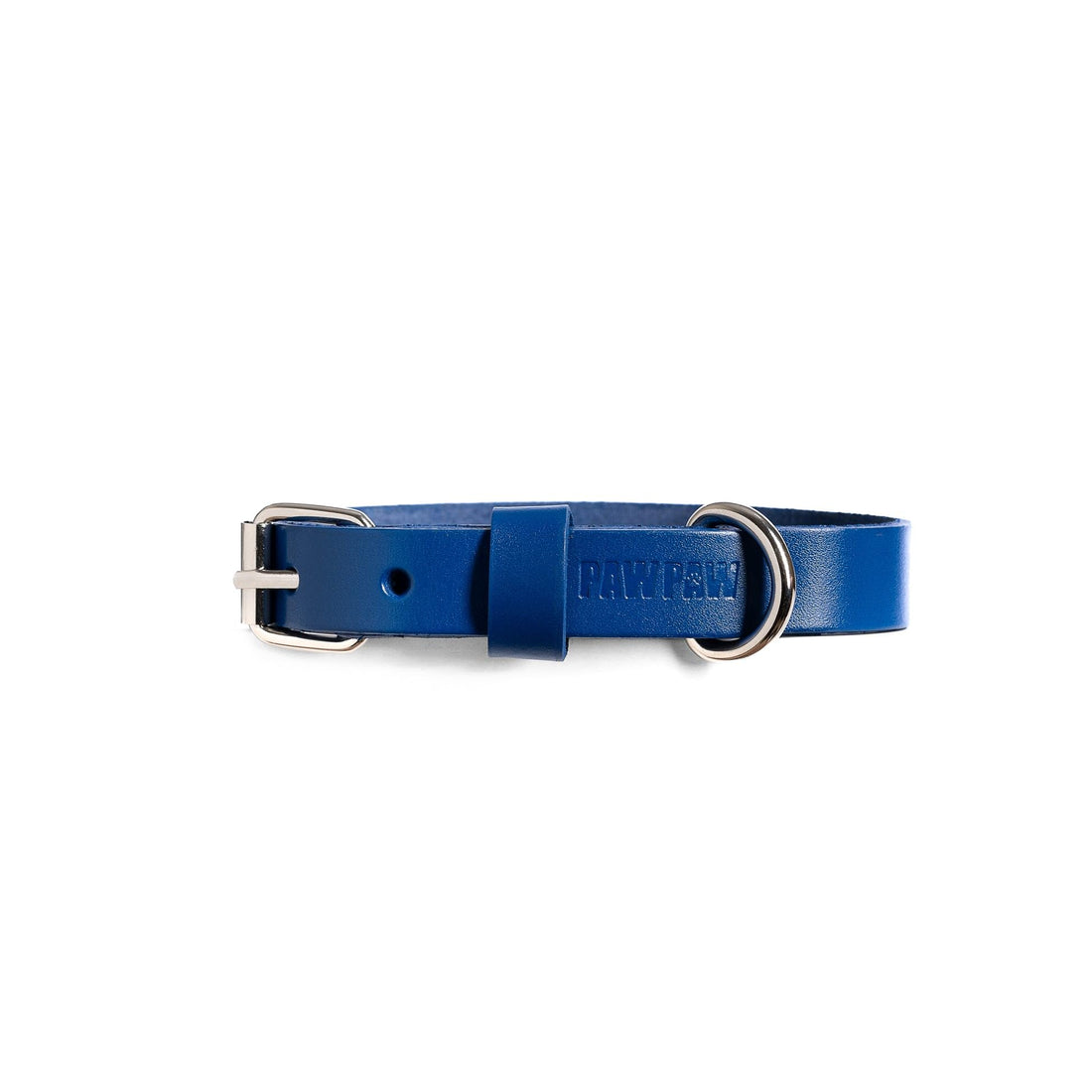 PAWPAW Leather Collar Large Blue