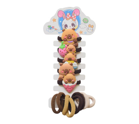 Daphne 13-Piece Girls' Cotton Hair Ties - Multicolor - 1877