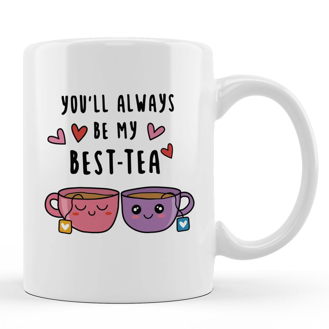 DOTAIN Best Friend Bestie Coffee Mug - Friendship Gifts for Women Friends,Funny Best Friend Birthday Gift Ideas, Long Distance Best Friend Gifts, 11oz Ceramic Coffee Mug, You're Always Be My Best Tea