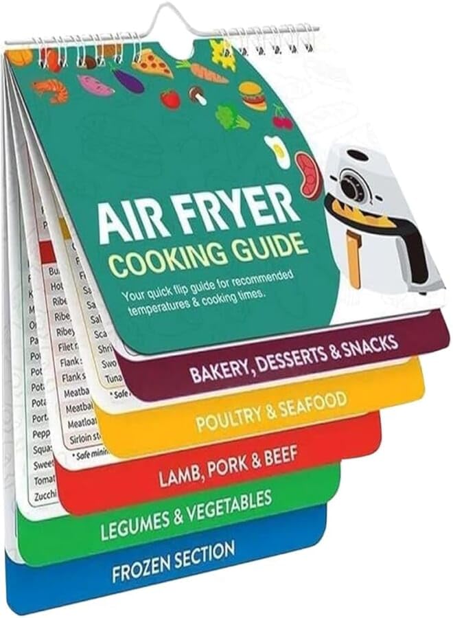 Dollar Import Air Fryer Cooking Guide with Fridge Magnet, Recipes and Cooking Times TDH-2639-628
