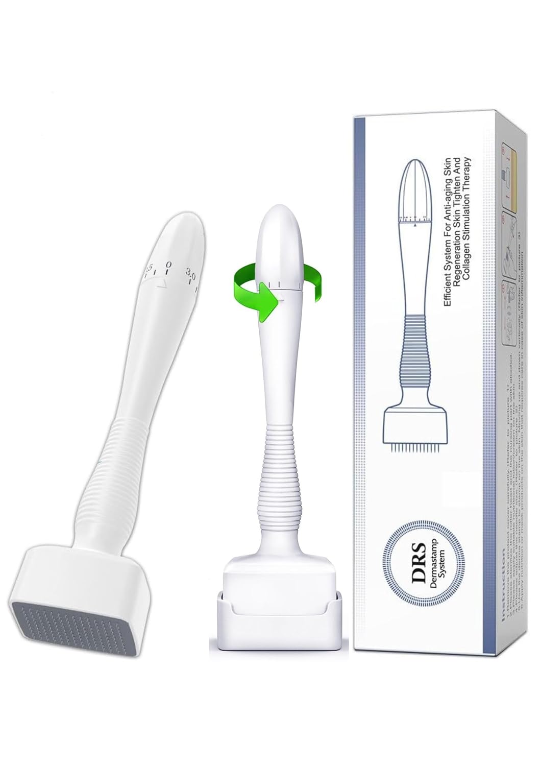 Hewan 140 Titanium Adjustable Micro Needles Facial Derma Roller Kit for Skin Repair, Face, Hair & Beard Growth