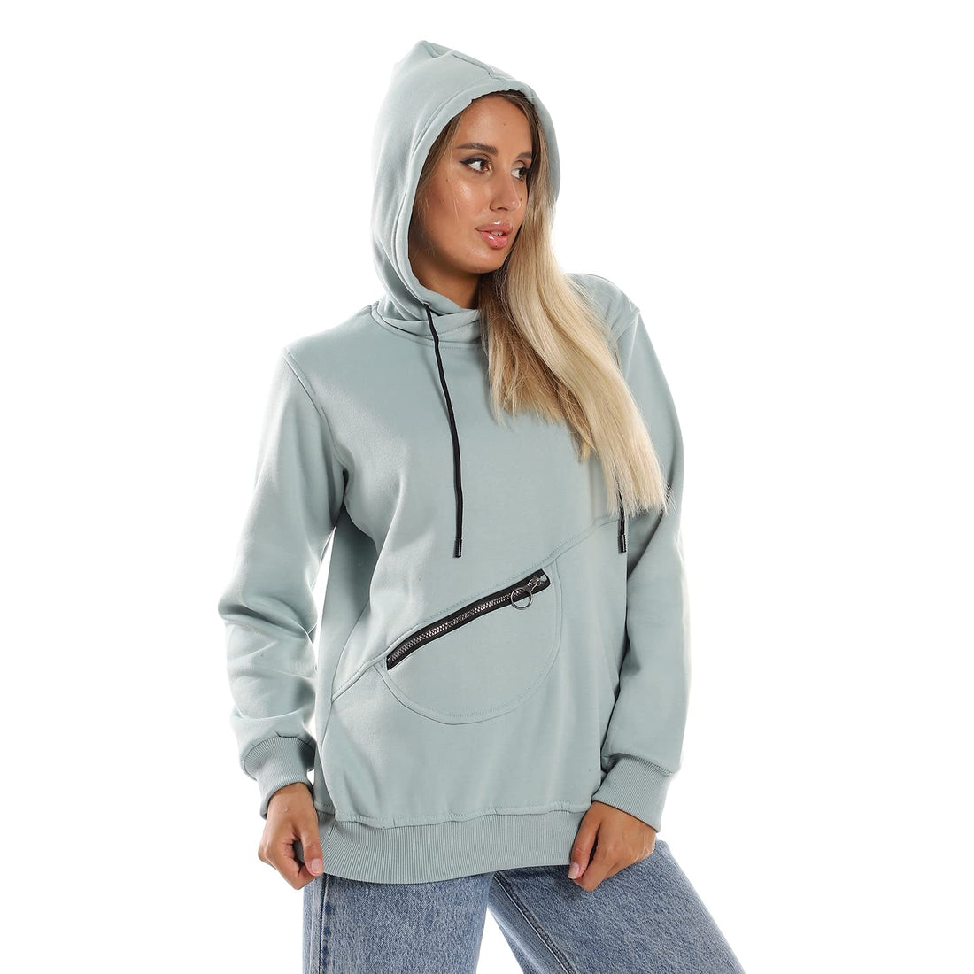 CAESAR Womens Woman Hoodie With Zipper Pocket HOODIE