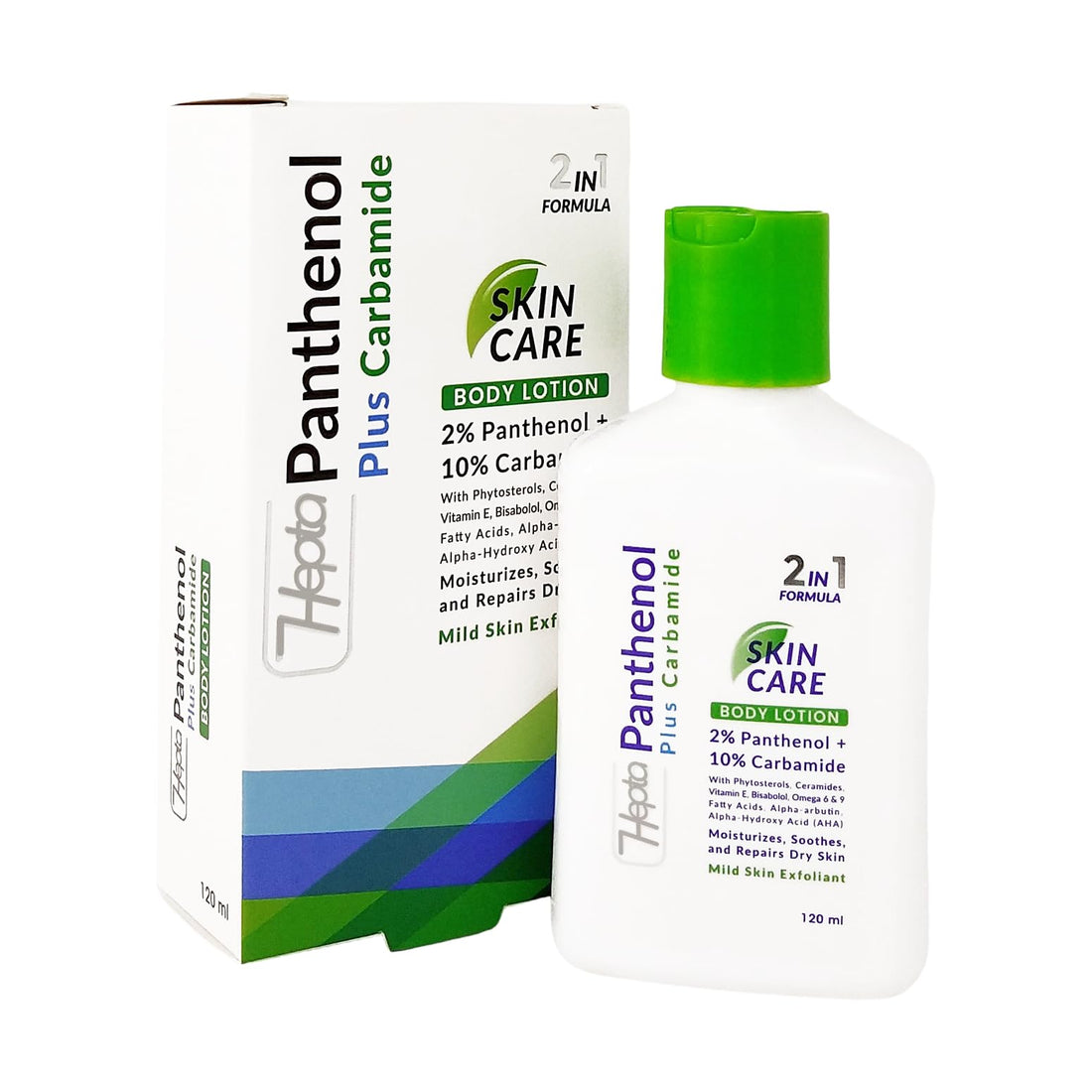 Hepta Panthenol Plus Carbamide Body Lotion – Panthenol and Urea Deep Moisturizing, Soothing & Repairing Lotion for Dry and Rough Skin – 120 ml