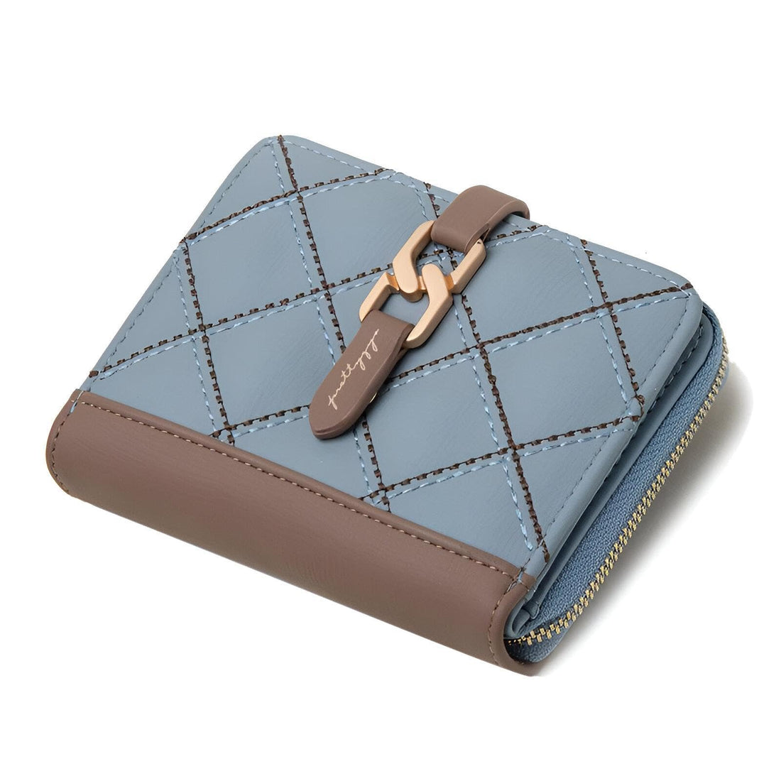Slim Organizer - Lightweight Leather Bi-Fold Women’s Purse with RFID Defense, Detailed Storage Design, Handy Zipper Section, and Timeless Elegance for Everyday Functional Fashion