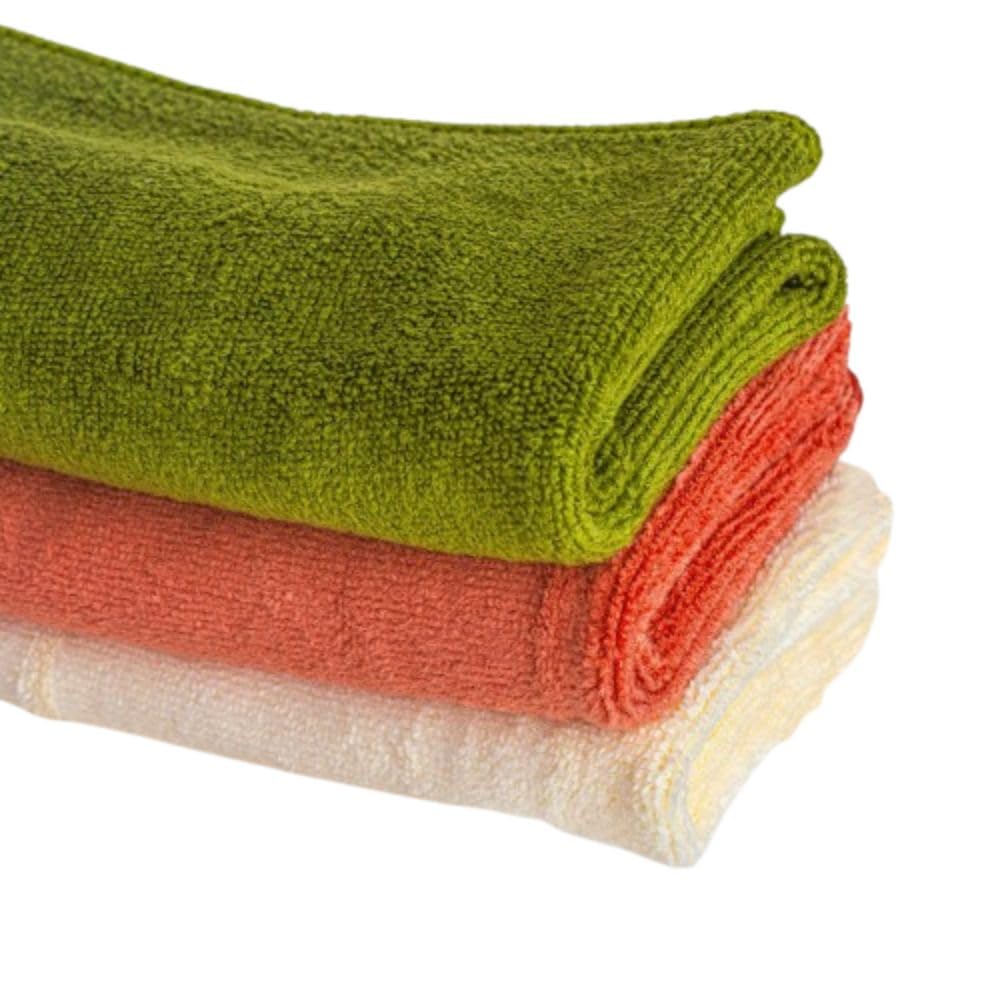 Super Absorbent & Ultra Soft Bath Towel, 3 Pieces Multicolor Microfiber Fast Drying Towel, Ideal for Home, Gym, Travel (Green)