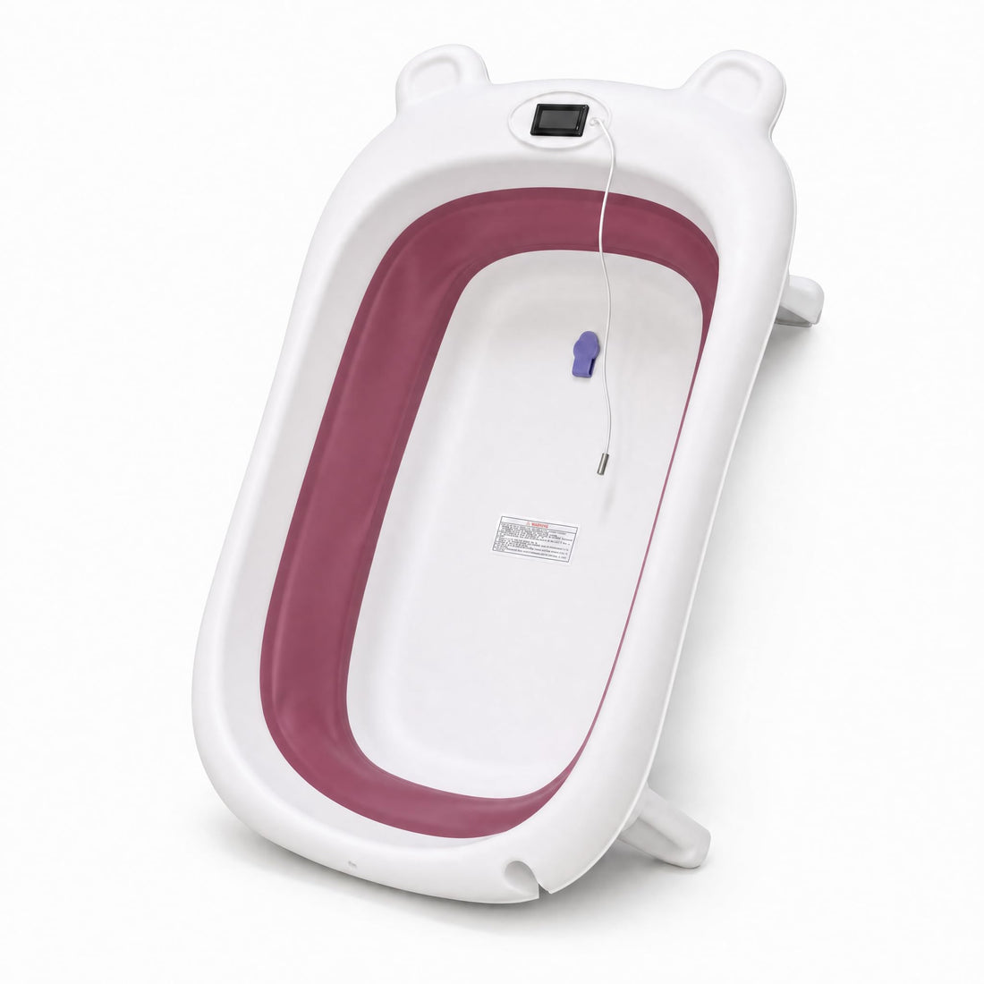 Fantastic-Kids-Toys Foldable Baby Bathtub with Digital Temperature Display Newborn Bathtub Non-Slip Design Space Saving Easy Storage for Travel Home Code 6688