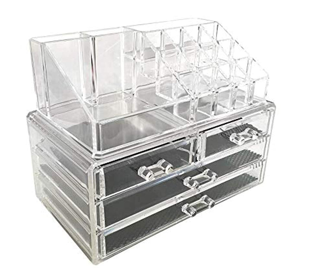 Other Minimalist Cosmetic Organizer Clear Acrylic Caddy Countertop Storage Box Brush Holder Jewelry Organizer Bathroom Vanity Tray