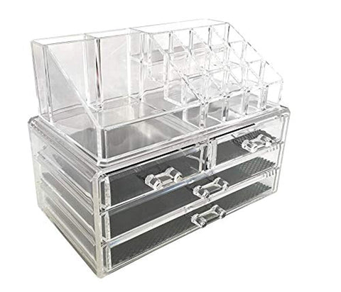 Other Minimalist Cosmetic Organizer Clear Acrylic Caddy Countertop Storage Box Brush Holder Jewelry Organizer Bathroom Vanity Tray