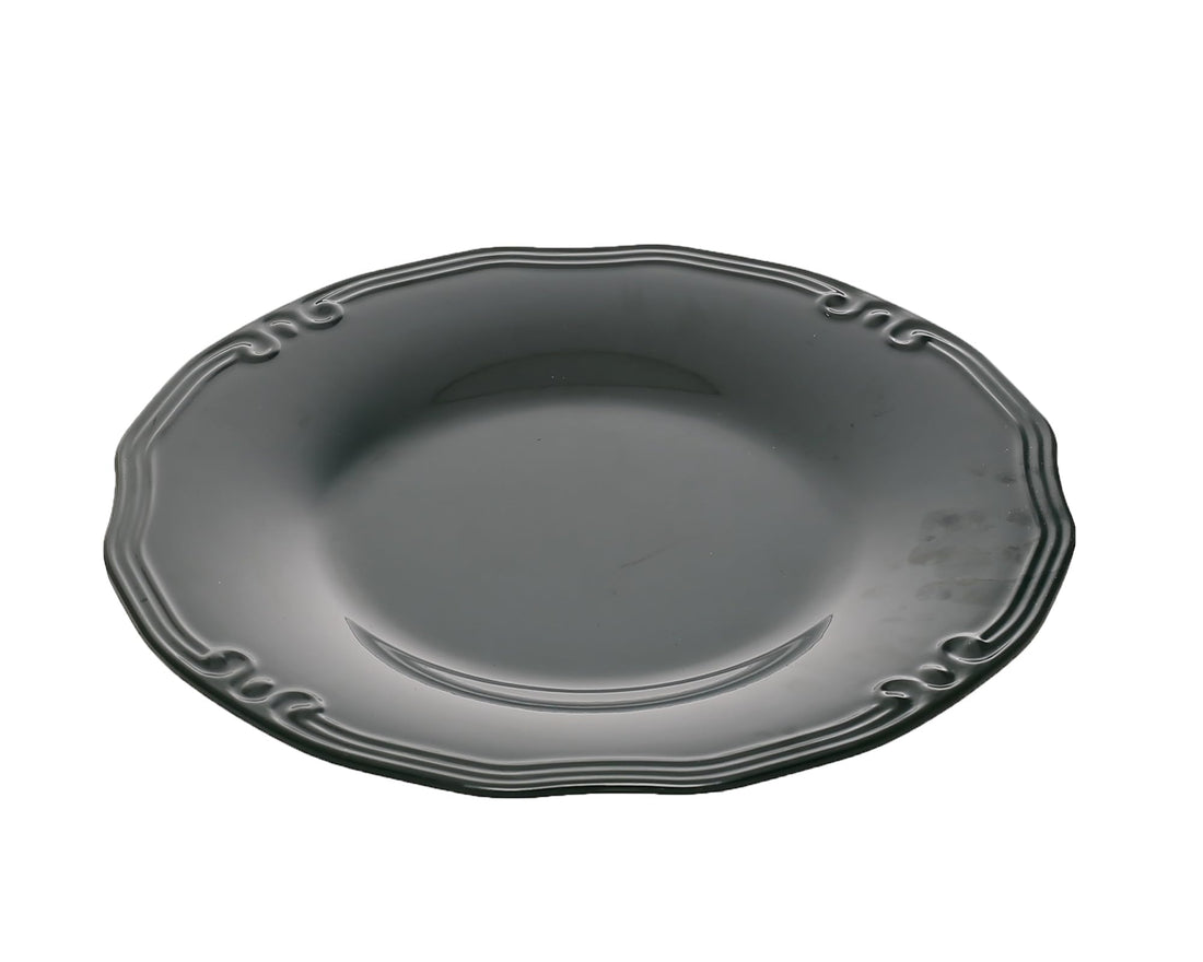 CHN Round Florence Serving Platter 33cm 100% Pure Melamine Durable Shatterproof BPA Free Dishwasher Safe – Oasis Green