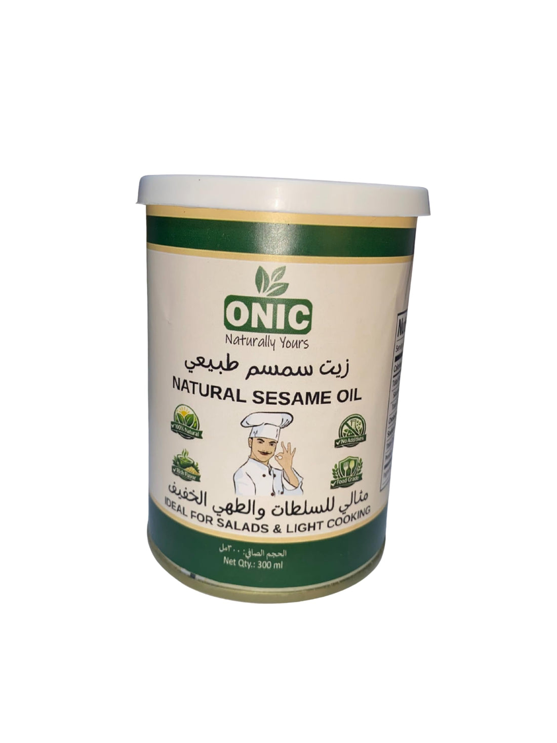 Light Roasted Natural Sesame Oil 300ml | Rich Flavour for Salads, Dressings & Professional Dishes | No Additives or Preservatives | Easy to Open Tin to Maintain Product Quality and Easy Shipping