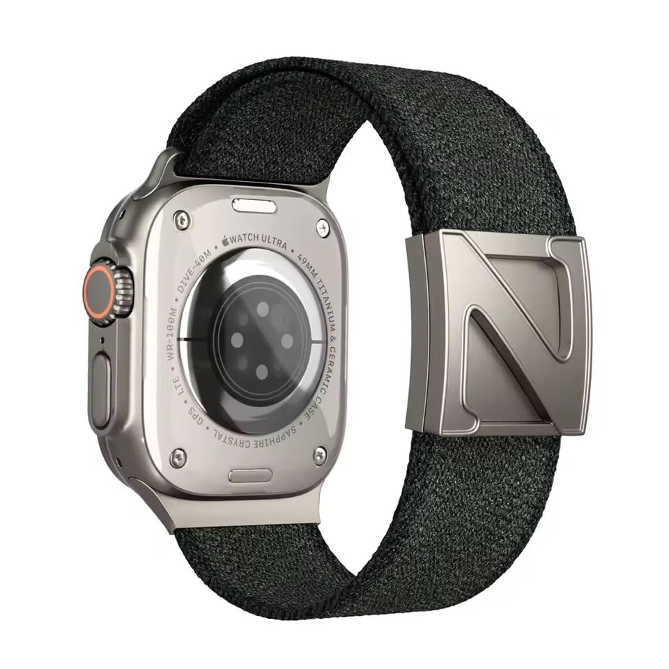 Fekra Premium Magnetic Nylon Strap for for Apple Watch Band for Apple Watch Ultra 3/2/1 49mm, Apple Watch Series 11/ Series 10 46mm, 9/8/7 45mm