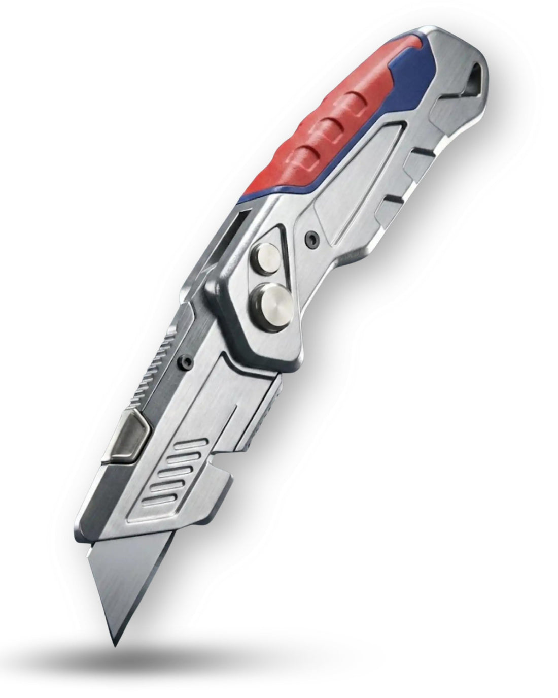 Professional Folding Metal Cutter with Safety Lock | Internal Blade Storage & 3 Bonus Blades Gift | Versatile with Metal Belt Clip