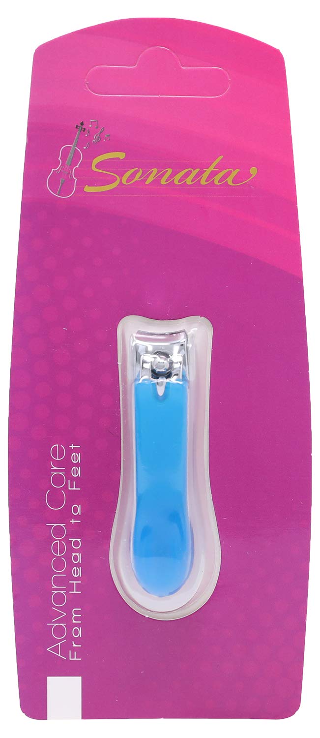 Sonata Small Stainless Steel Nail Clipper, Blue