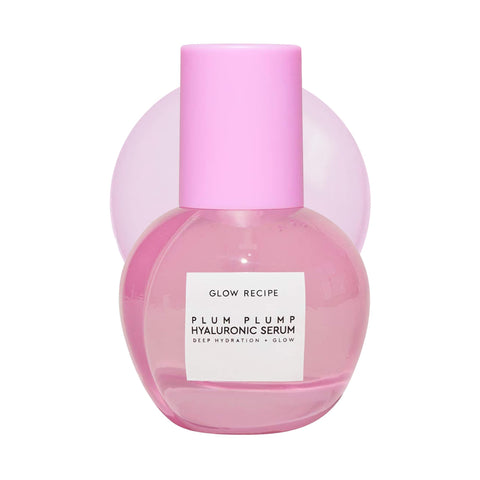 Glow Recipe Plum Plumping & Hydrating Hyaluronic Acid Korean Skin Care Serum - Antioxidant Anti Aging Face Serum + Vitamin B5 for Lasting Skin Barrier Repair & Firming Lines & Wrinkles - Vegan, 30ml