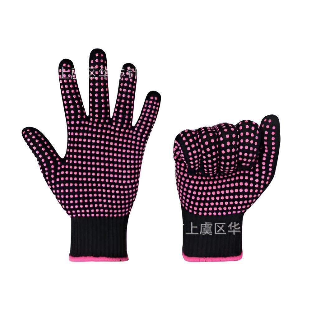 Professional Mitten Set - 2-Pack Heat Proof Gloves Designed for Hair Styling, Offering Exceptional Protection While Using Curling Wands and Hot Tools