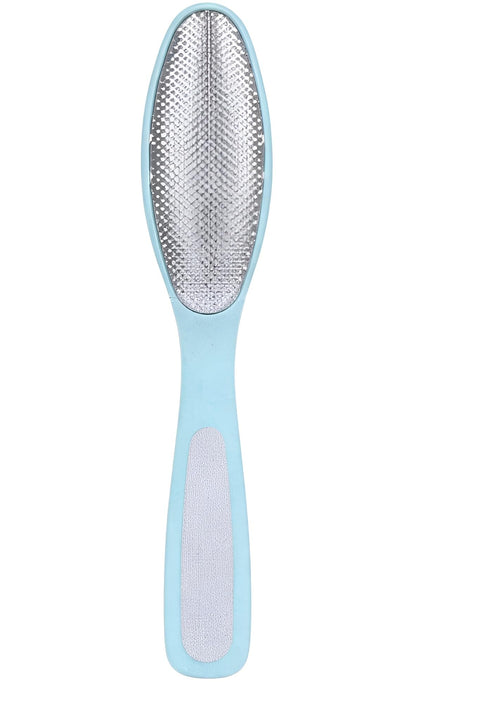Double Sided Foot Rasp File and Callus Remover for Hard Skin and Dry Heels, Manual Pedicure Foot Care Tool with Metal Surface and Easy Grip Handle for Home or Salon Use, 1 Piece (Multicolor)
