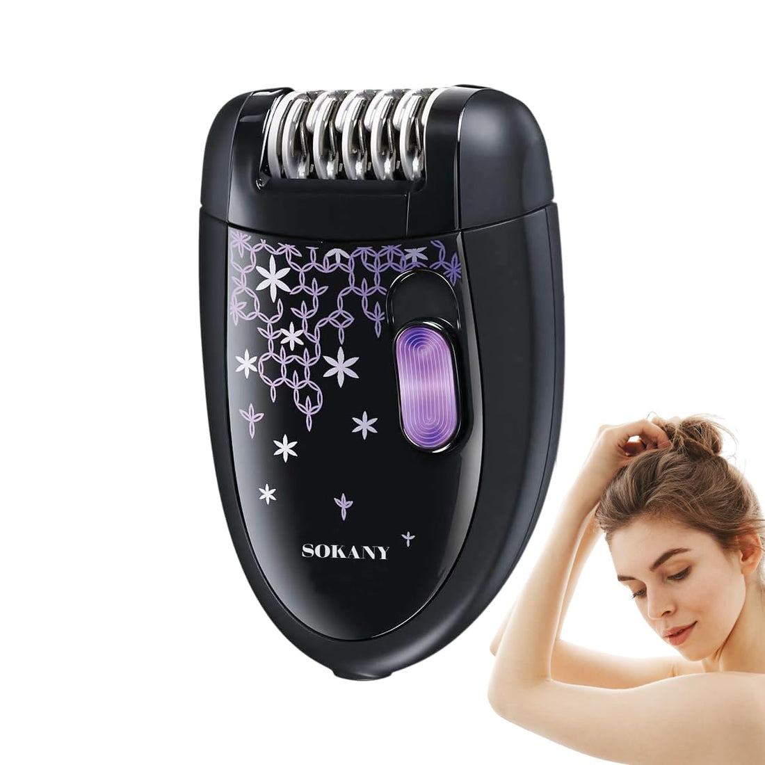 Epilator Hair Remover for Women, 2-Speed Cordless Rechargeable 3W Device for Legs, Arms, Face & Bikini Area, HG-6423