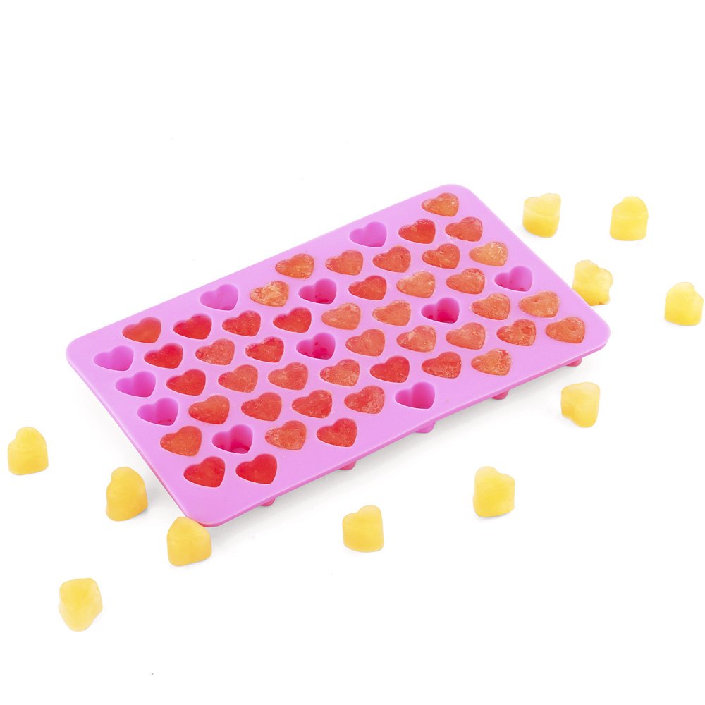 HXH Small Heart Silicone Molds for Chocolate, Gummy Molds, Candy Silicone Molds for Baking, Mini Ice Cube Trays for Freezer,Wax Molds for Melt, Soap, Jelly, Pet Dog Treats, BPA Free (55 Cavity)
