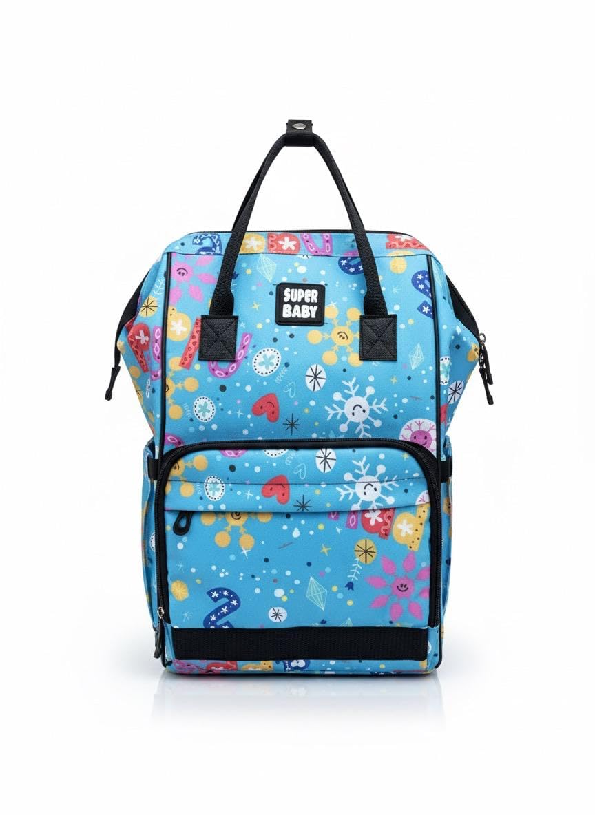 Super Baby 6098-BW-ParentWaterproof Diaper and Bottle Backpack 6098-BW-Parent