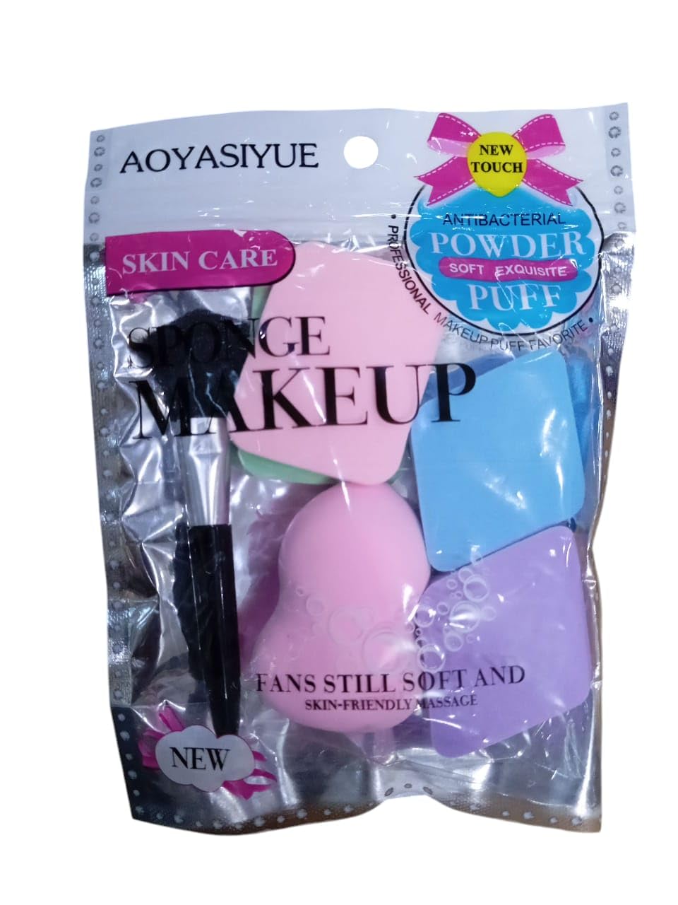 Beauty Blender Sponge, Professional Use 6 in 1 Face Blender Sponge with Cotton Pad Foundation Beauty Blender Sponge Perfect Makeup Sponge for Women Girls Various Shapes (Shape, 3)