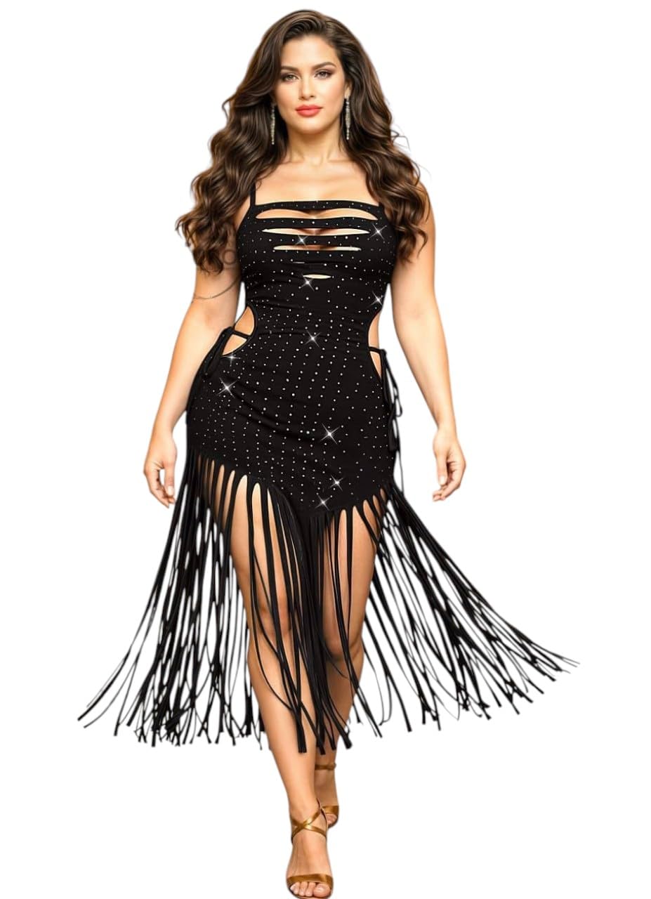 One Size Women's Fringed Open Chest Lingerie – Bold and Stylish Design