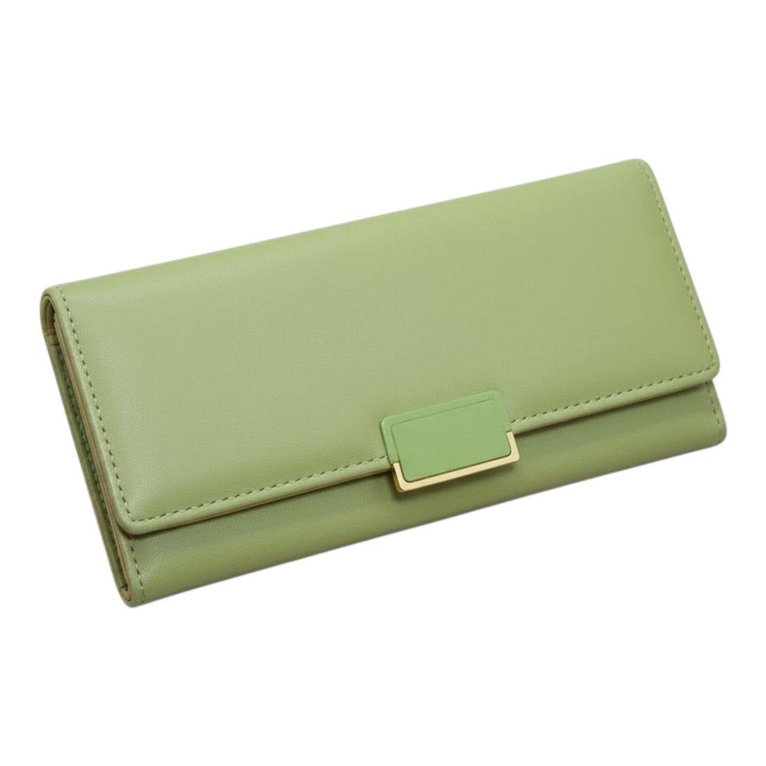 A luxurious multifunctional Plain, Slim,thin fold Wallet for Women,1 Zipper Large Capacity carry many cards,Korean design Phone Wallet premium quality (Ment Green)