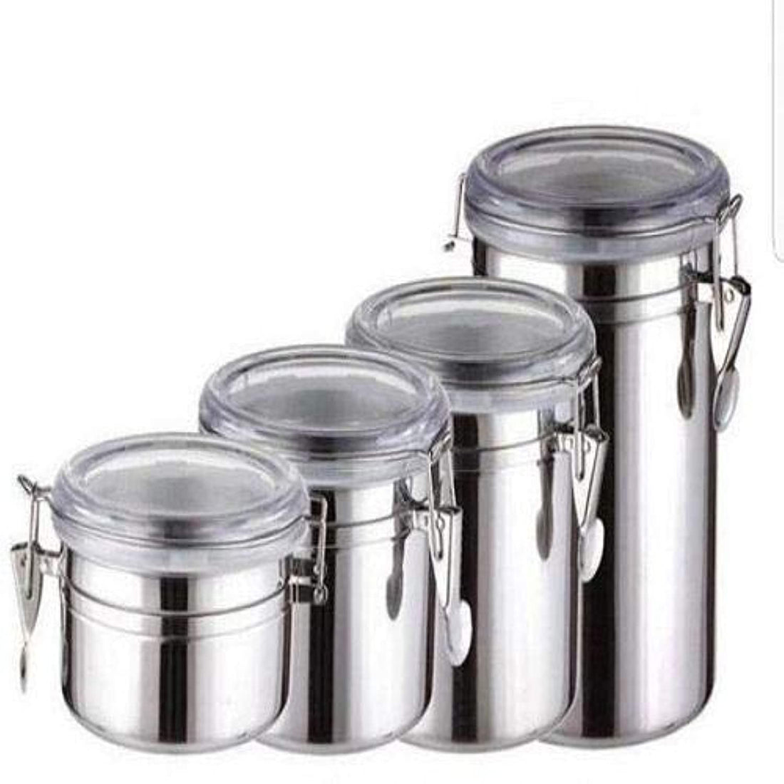 Stainless Steel Spice Containers Set - 4 Piece