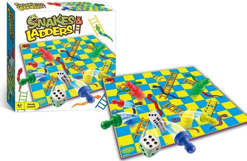 Snakes & Ladders Board Game, Classic Family Strategy Game for Kids, Newly Launch