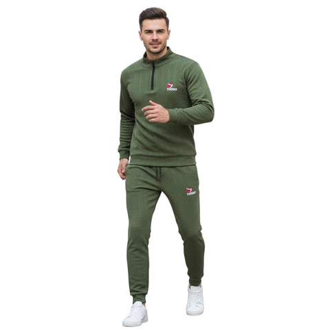 Miza Men's Winter Sports Set, Pullover with Pants Padded Marseille Material, Suitable for Gym, Daily Outings and Home