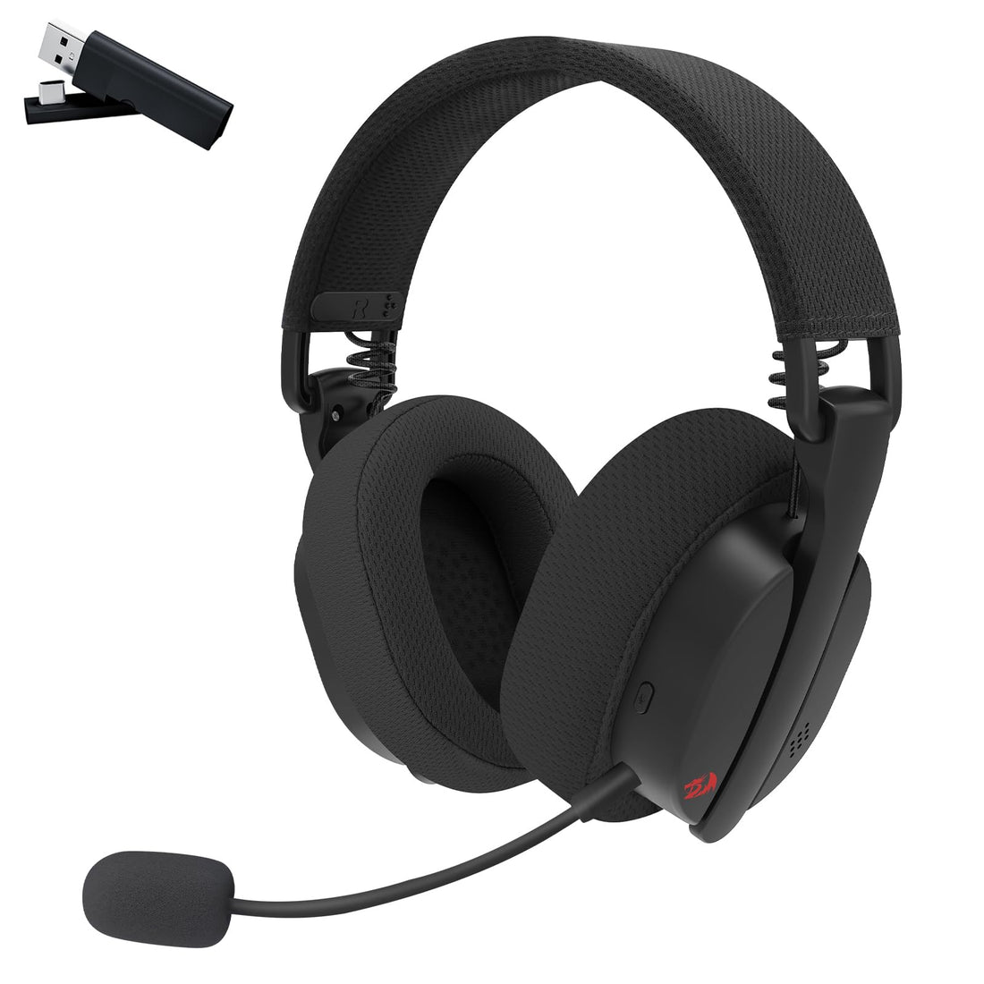 Redragon H888 Wireless Gaming Headset with 7.1 Surround Sound, Tri-Mode Gaming Headphones, 168G Ligh