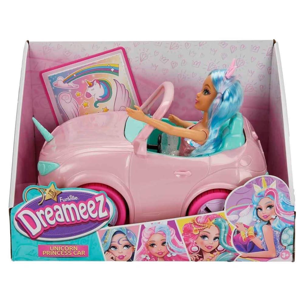 Unicorn Princess Doll with Car
