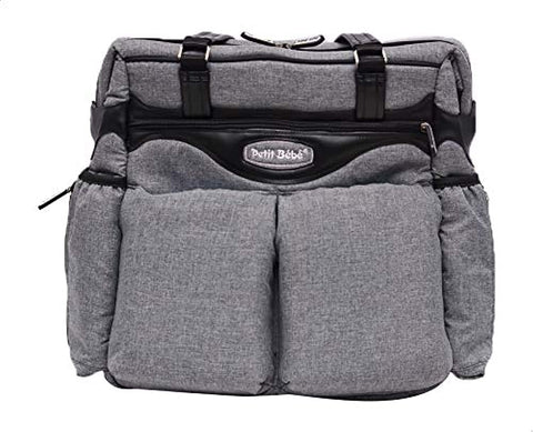 Petit Bebe Diaper bag Premium - Gray*Black