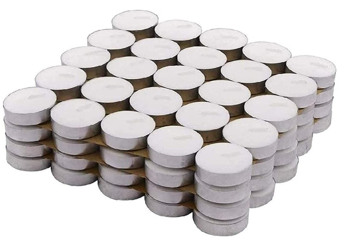 Mkd2 Rise Wax Tea Light Candle (White, Set of 100) Smokeless Candles