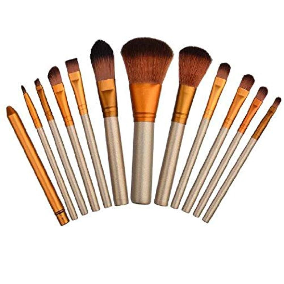 Makeup Brushes Women Exquisite Powder Brush Set Making Up Tool 12Pcs Golden