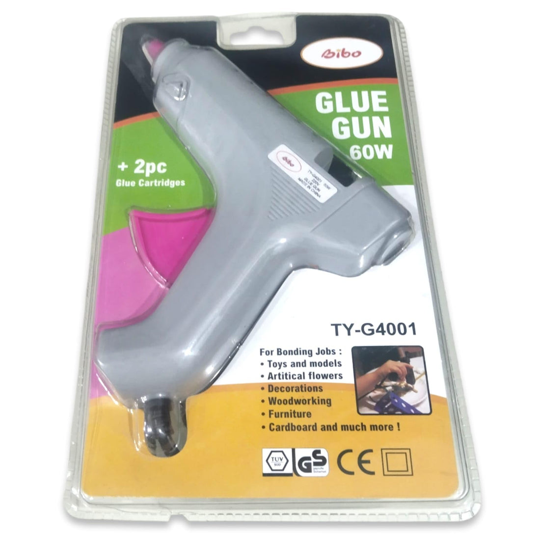 High Quality Glue Gun, Handheld Strong Adhesive, Hot Melt, Grey, 60W, Trigger Style+2 Wax Soupers (Gun + 2 Candles)