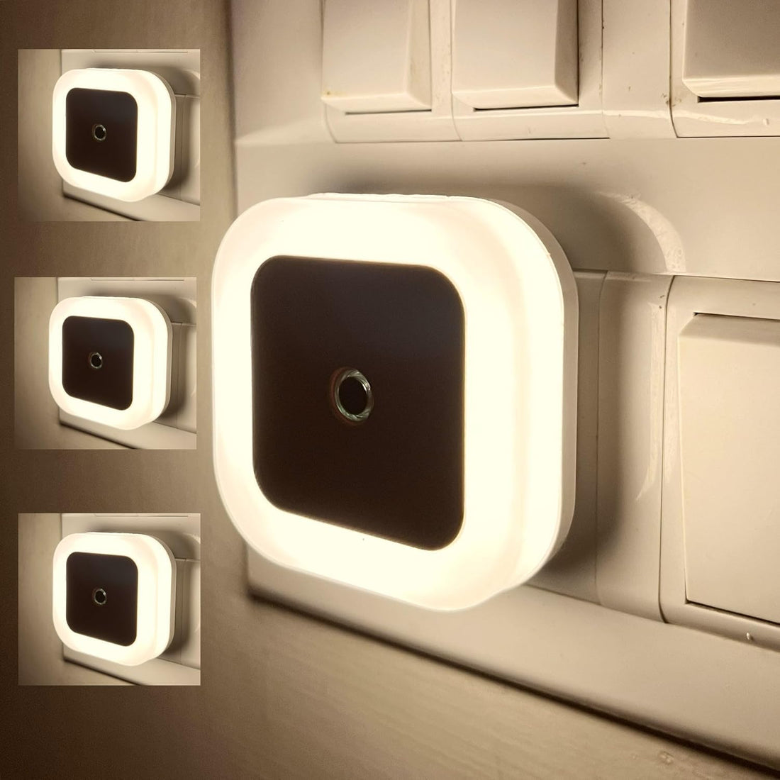 Circle M Night Light Sensor Control Warm White 3-Pack for Safety Lighting