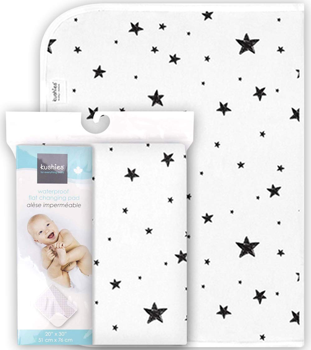 Moro Moro 3 Baby Deluxe Waterproof Portable Changing Pad Table Liners- 20 X 30In (B&W Scribble Stars)
