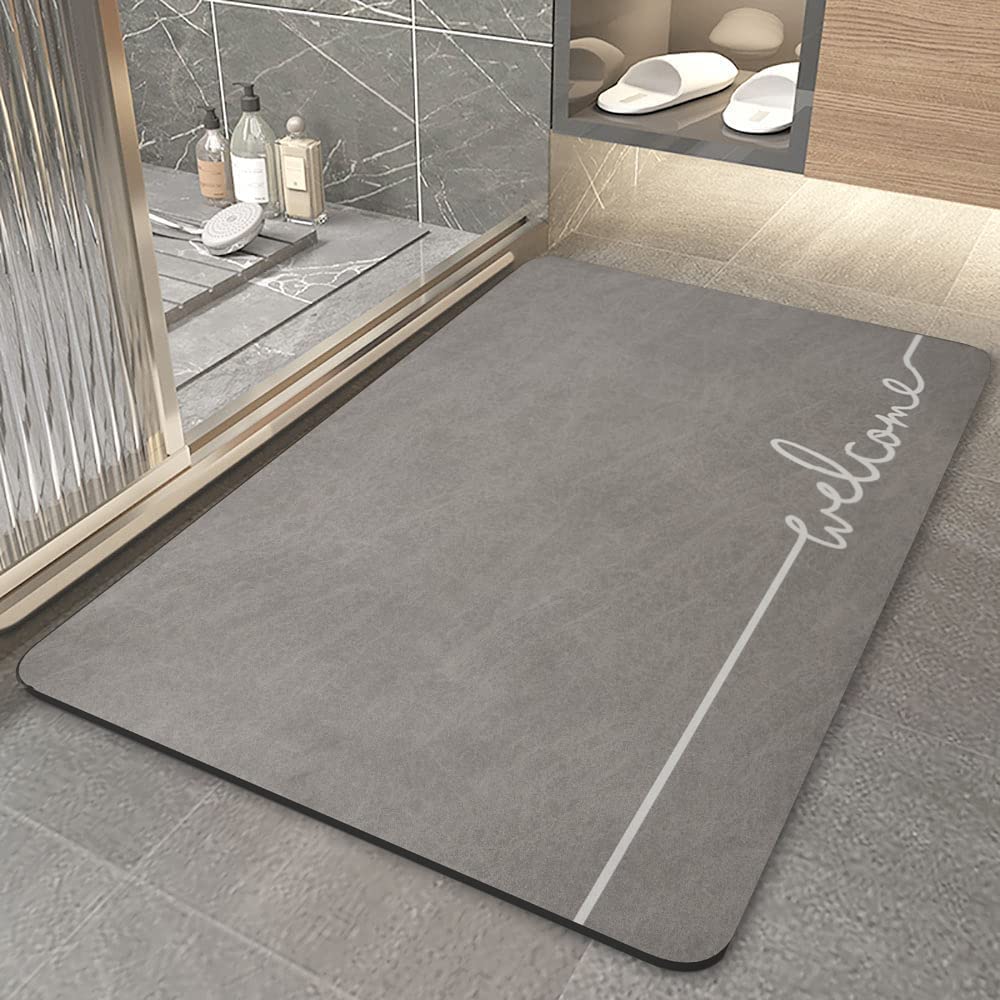 ZUOMIDIE Ultra-Thin Bathroom Rugs Mat, Washable Living Room Rugs Bathroom Rugs, Quick Dry Blue Bath Rug Shower Mats for Bathroom